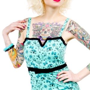 SOURPUSS CLOTHING HAPPY KAMPER DRESS